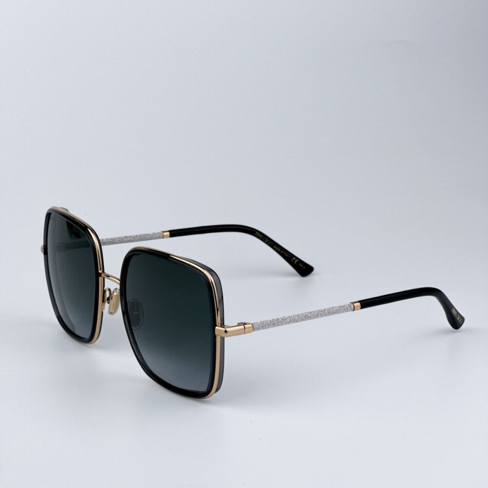 Jimmy Choo Women Black Gold Grey Square BRAND NEW Sunglasses JAYLA/S 02F7 - Picture 7 of 13